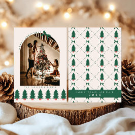 Tarjeta de Foto de Árbol de Navidad Moderno
