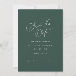 Tarjeta de Foto de Aviso de Boda Minimalista Simpl