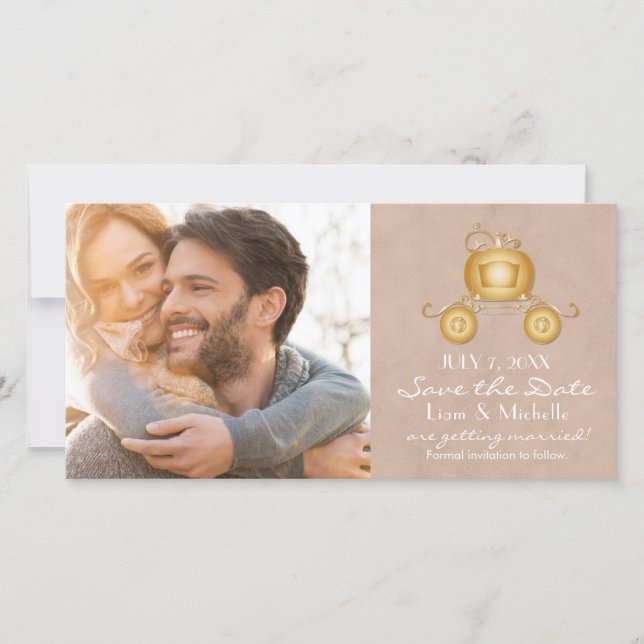 Tarjeta de Foto de Aviso de Fecha de Carruaje de C (Anverso)