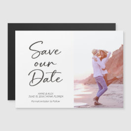 Tarjeta de Foto de Boda con Letra de Pincel Modern