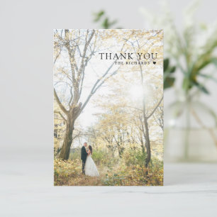 Tarjeta de Foto de Boda de Agradecimiento con Seri