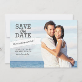 Tarjeta de Foto de Boda de Banner Moderno para Gua