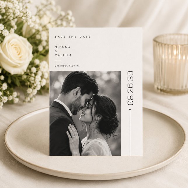Tarjeta de Foto de Boda Editorial Moderna para Gua (Subido por el creador)