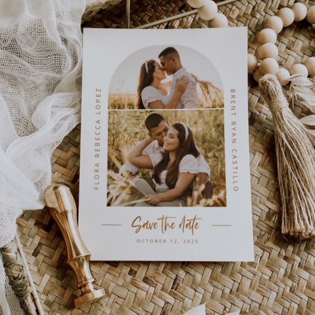 Tarjeta de Foto de Boda para Guardar la Fecha con  (Subido por el creador)