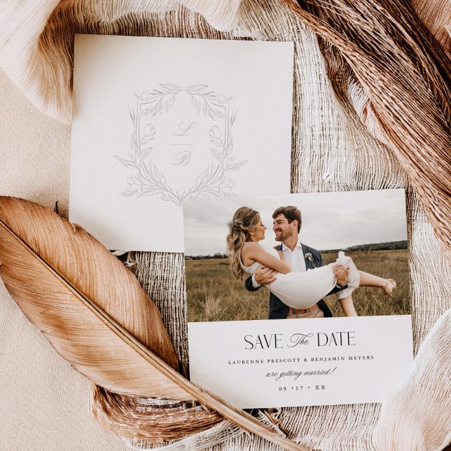 Tarjeta de Foto de Boda para Guardar la Fecha con  (Subido por el creador)