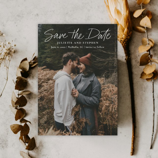 Tarjeta de Foto de Boda Simple y Moderna  (Subido por el creador)