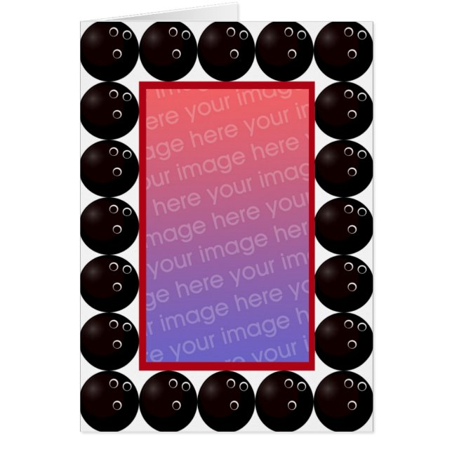 tarjeta de foto de bolos (Frente)