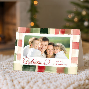Tarjeta De Foto De Caligrafía De Feliz Navidad Con