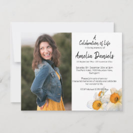 Tarjeta de Foto de Celebración de la Vida de Narci