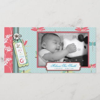 Tarjeta de foto de Chica Dragonfly Dreams