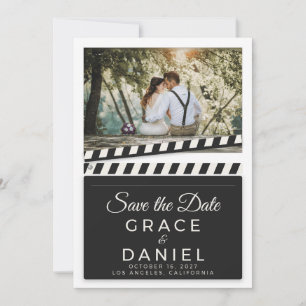 Tarjeta de Foto de Claqueta de Cine para Salvar la