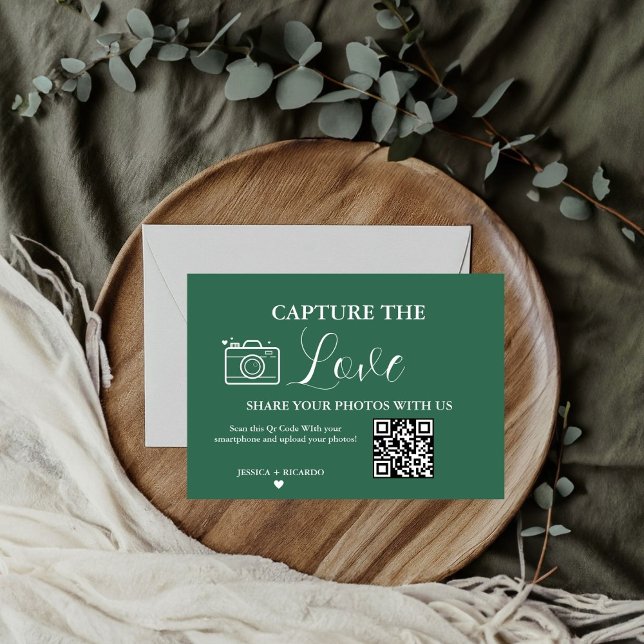 Tarjeta de foto de código QR de boda Capture the L (Subido por el creador)
