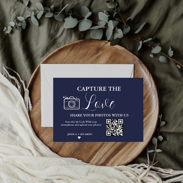 Tarjeta de foto de código QR de boda Capture the L (Subido por el creador)