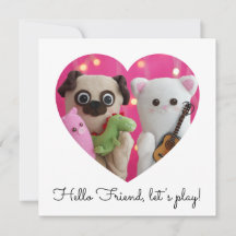 Tarjeta de foto de Corazón Minimalista simple eleg