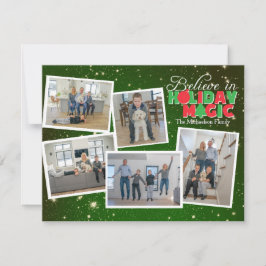 Tarjeta de foto de creer en la magia de las fiesta