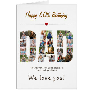 Tarjeta de foto de cumpleaños DAD hito 24