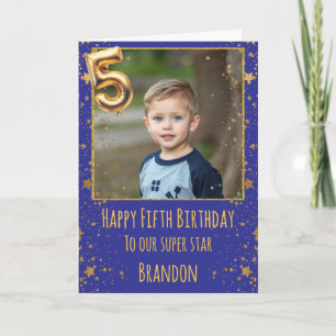 Tarjeta de foto de cumpleaños número 5