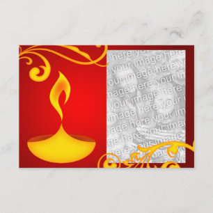 tarjeta de foto de diwali grei : luz preciosa