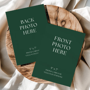 Tarjeta de Foto de Doble Cara para Invitación de B