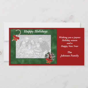 Tarjeta de foto de doble corona de vacaciones para