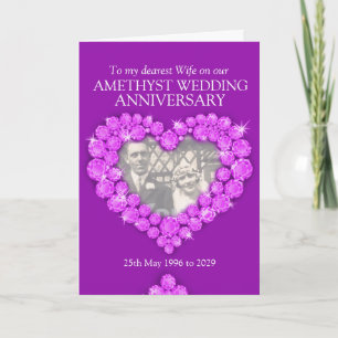 Tarjeta de foto de esposa por aniversario de bodas