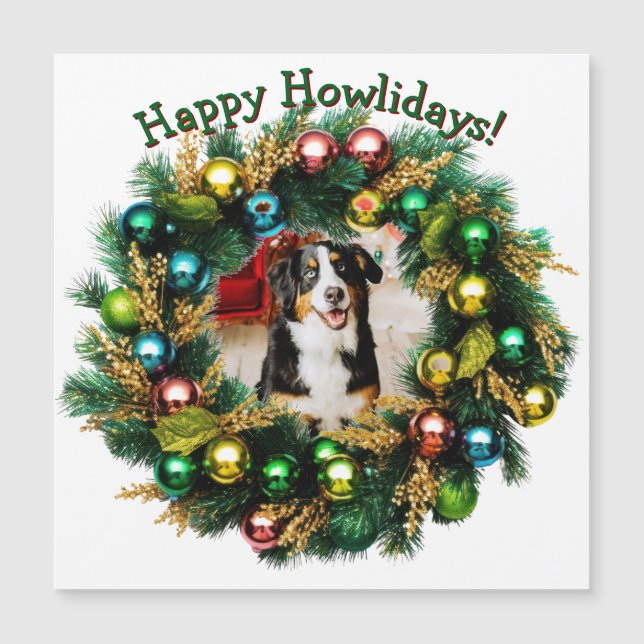 Tarjeta de foto de Felices Fiestas (Anverso)
