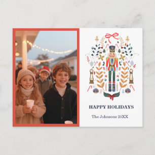 Tarjeta de Foto de Felices Fiestas con Cascanueces