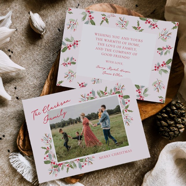Tarjeta de Foto de Felicitación de Navidad Pastel  (Subido por el creador)