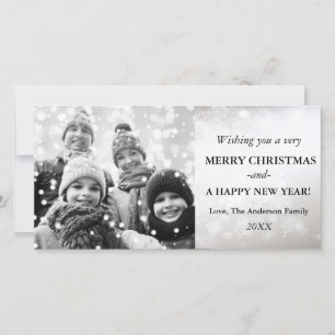 Tarjeta de Foto de Felicitación de Navidad y Año N