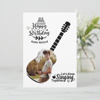 Tarjeta de foto de Feliz Cumpleaños sigamos cantan