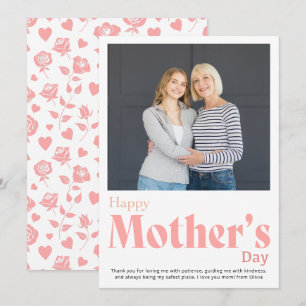Tarjeta de Foto de Feliz Día de la Madre Moderna S