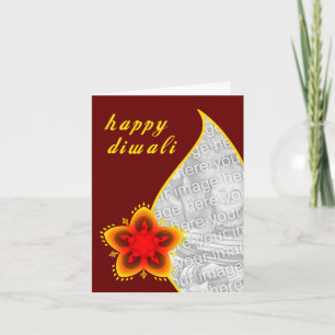 tarjeta de foto de feliz diwali : ventana de luz