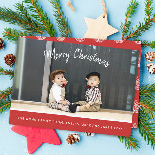 Tarjeta de Foto de Feliz Navidad Moderna