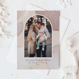 Tarjeta de Foto de Feliz Temporada con Brillo Mode