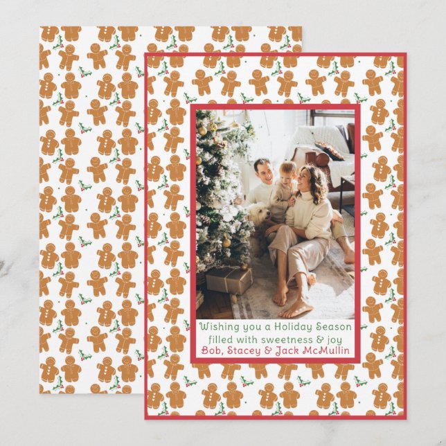 tarjeta de foto de festividades para Navidades de  (Anverso / Reverso)