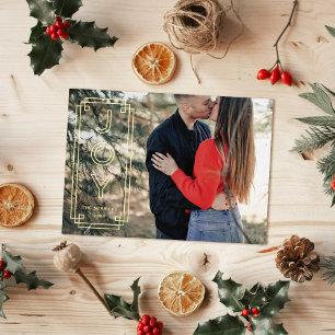 Tarjeta de Foto de Fiesta con Marco Elegante Deco