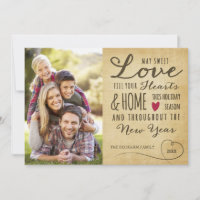 Tarjeta de Foto de Fiesta de Amor Dulce Antiguo