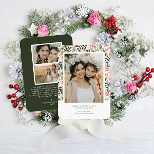 Tarjeta de Foto de Floral Moderno de Feliz Todo Fe