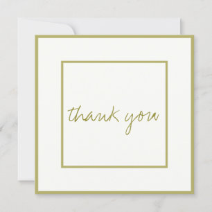 Tarjeta de foto de Gold Elegant Gracias Boda