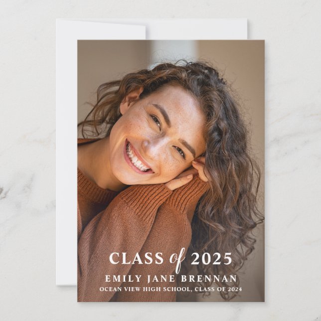 Tarjeta de foto de grado para Invitación de gradua (Anverso)