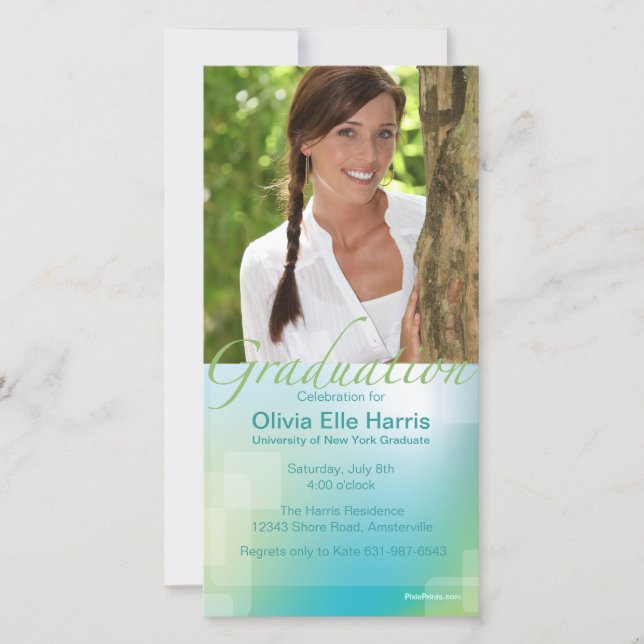 Tarjeta de foto de graduación (Anverso)