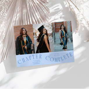 Tarjeta de foto de graduación de tipografía comple