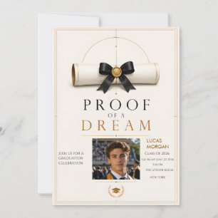 Tarjeta de foto de graduación elegante Prueba de u