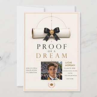 Tarjeta de foto de graduación elegante Prueba de u