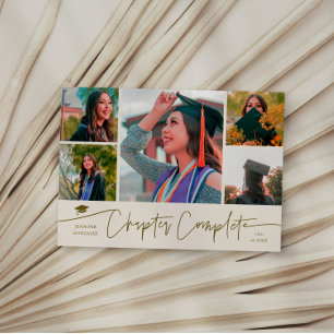 Tarjeta de Foto de Graduación Multi Crema Completa