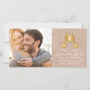 Tarjeta de foto de guardar la fecha del carruaje d