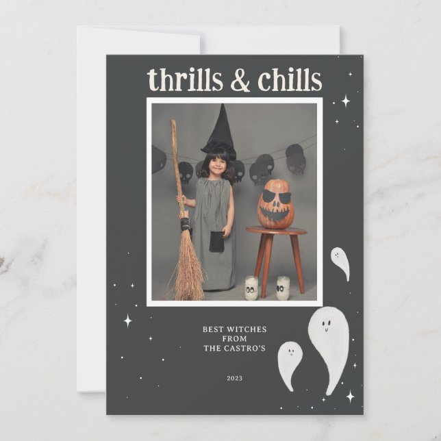 TARJETA DE FOTO DE HALLOWEEN (Anverso)