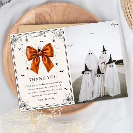 Tarjeta de foto de Halloween de agradecimiento con