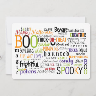 Tarjeta de foto de Halloween linda o invitación de