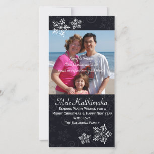 Tarjeta de foto de hawaiano Hibiscus Snowflake par